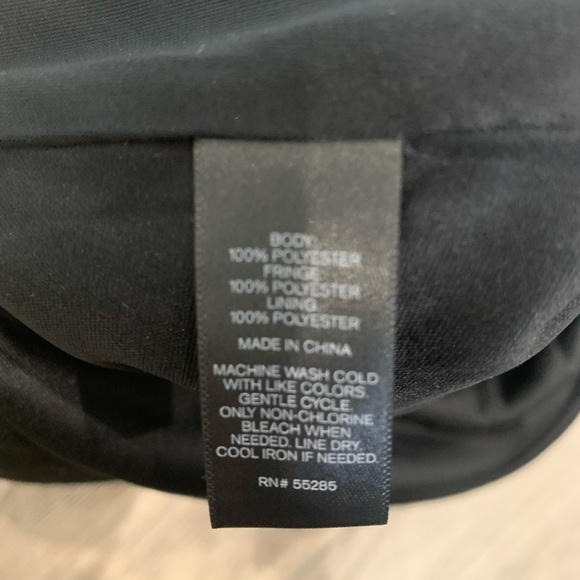 Express Black Feathered Mini Skirt - Picture 3 of 4